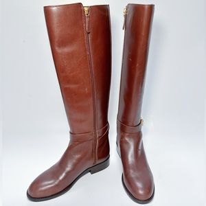 Riding Boots 🍂 Tory Burch brooke 25mm knee boot calf leather brown NEW Size 6